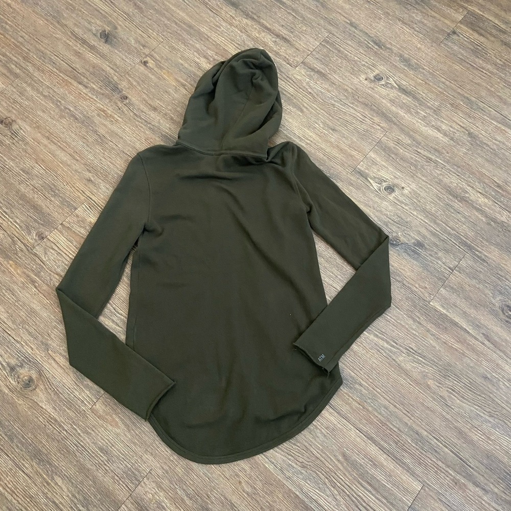 ATM ANTHONY THOMAS MELILLO Olive Green Zip Up Hoodie Jacket XS - Picture 7 of 7